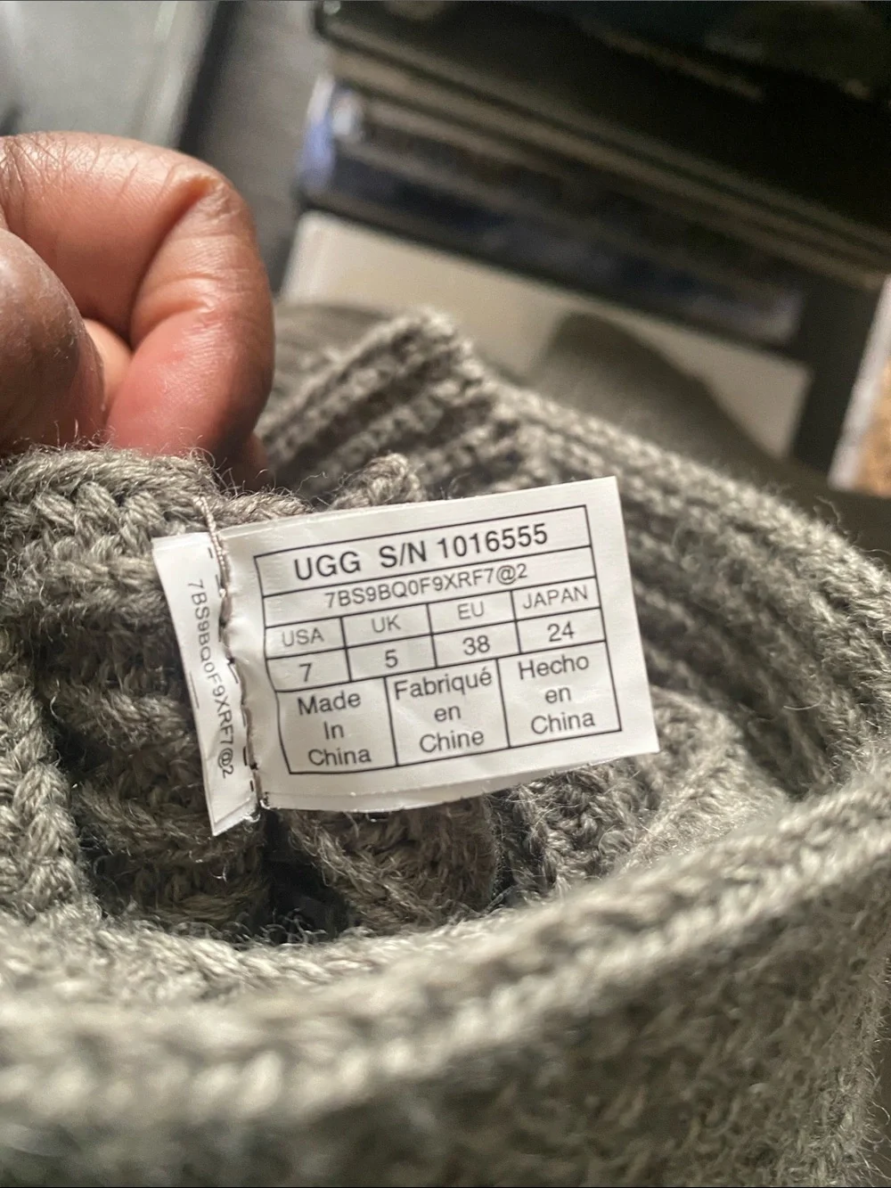 New without Box Ugg Gray sweater knit tall boots